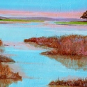 Acrylic, gallery wrapped canvas, marsh, wetlands