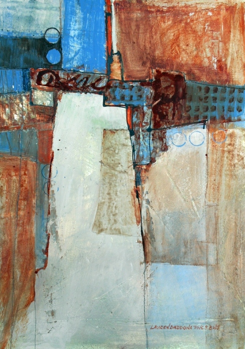abstract, acrylic, Blues, browns